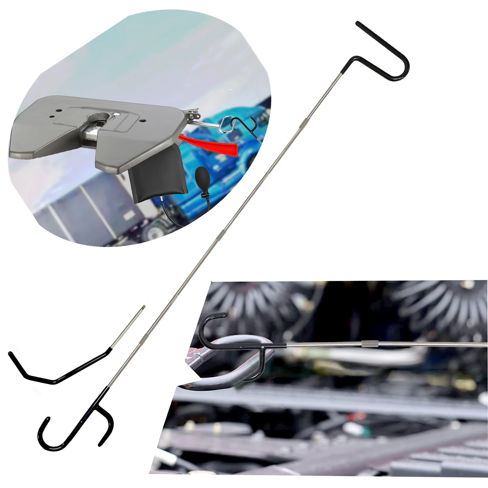 outdoor Long distance tools, steel wheel puller truck fifth push pull hook 1 piece, garage door pull hook, Convenient design