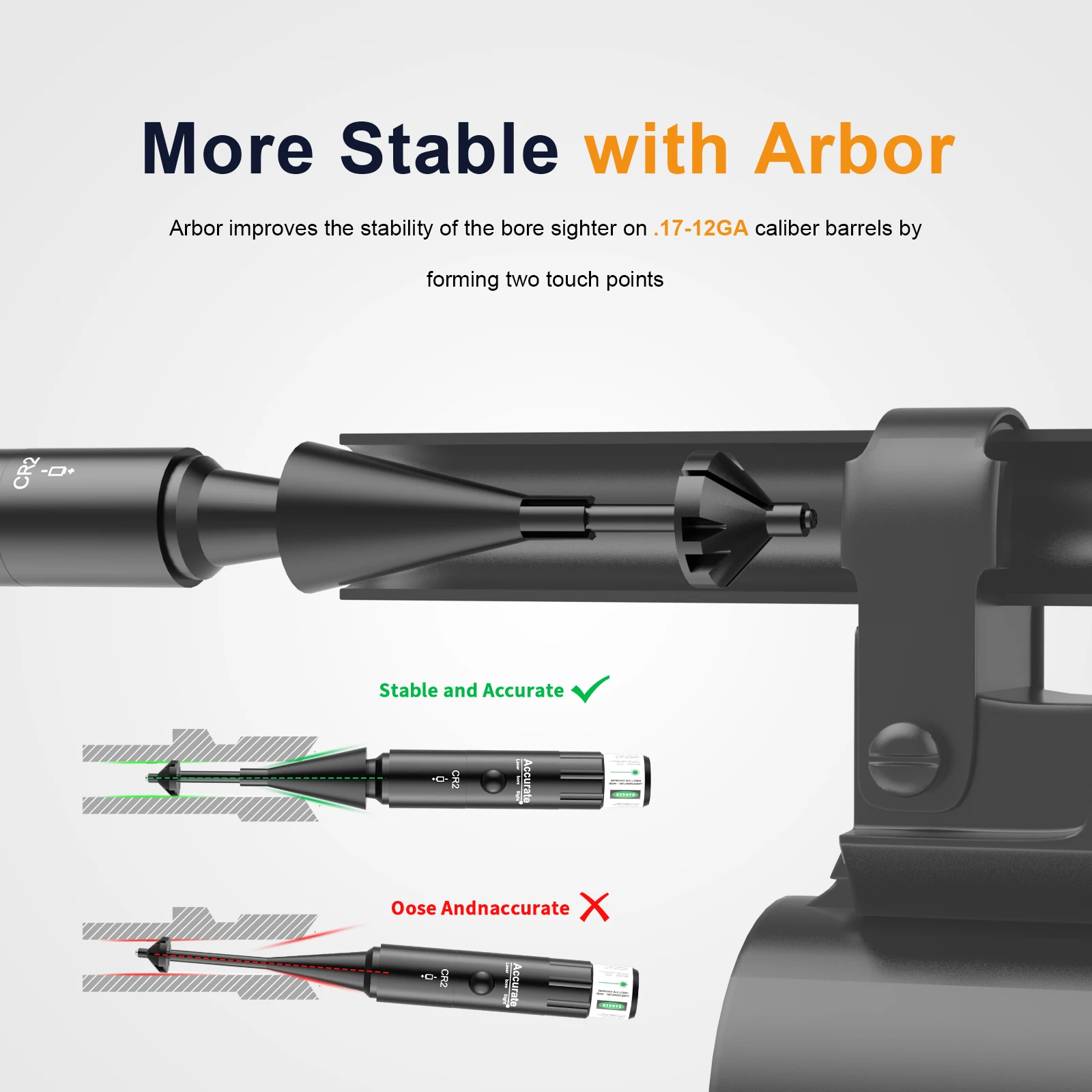 Multi-Caliber Laser Boresighter Kit with 32 adapters, covering .17 to 12GA, green laser. - view 5