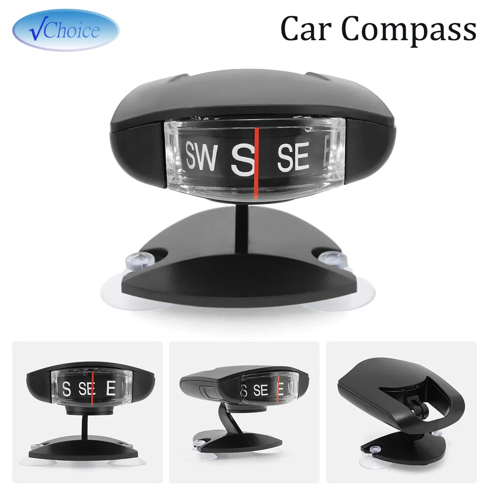 Car Compass Portable Compact Navigation Device North South East West Universal Outdoor High Precision Compass For Car Boat Moto