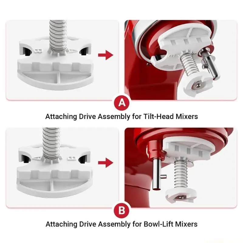 D0AB Dishwasher Safe Ice Cream Drive Attachment Accessories for Stand Mixer Plastic Ice Cream Machine Adapter