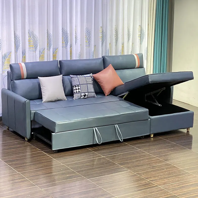 Sofa small family combination living room storage corner imperial concubine multi-function double sofa bed