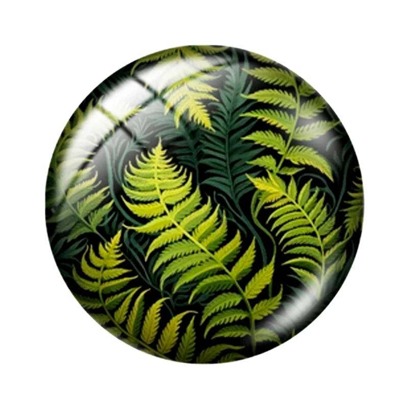 Green plant photos 10pcs 12mm/16mm/18mm Round Photo Glass Cabochon Demo Flat Back Making findings