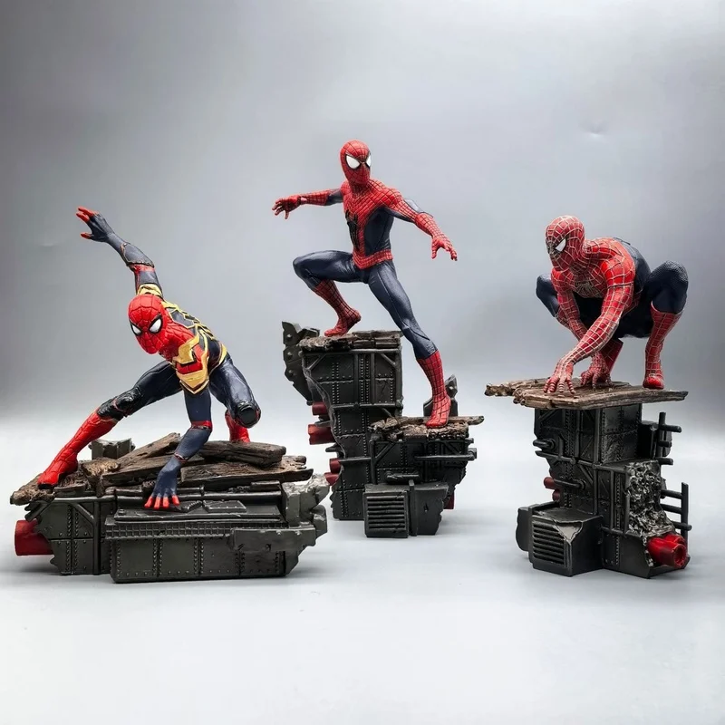 

Мультфильм Marvel супергерой Человек-паук аниме фигурка Мстители фигурка настольная модель статуя украшения детские подарки на день рождения игрушка