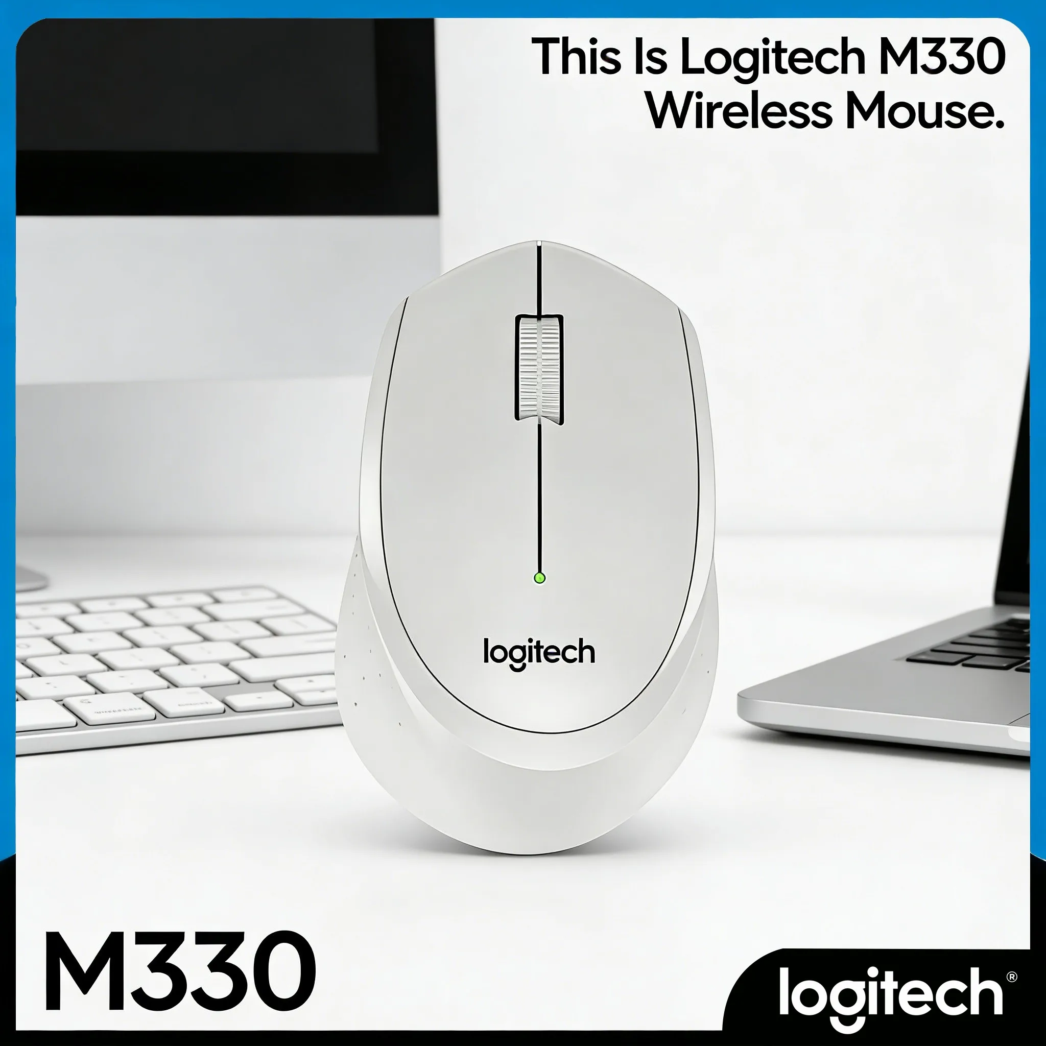

Logitech M330 Matte Surface Mouse Anti-Slip Texture Library & Meeting Room