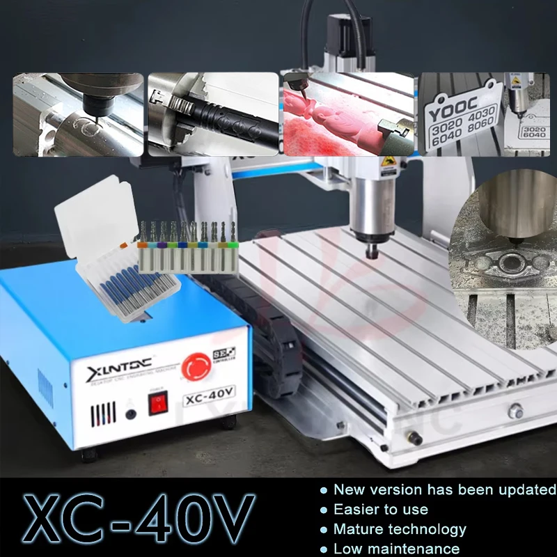 LY CNC Router Wood Engraver XLNTCNC XC-40V 800W Engraving Drilling and Milling Crave Carving Machine USB for Metal PCB Lathe