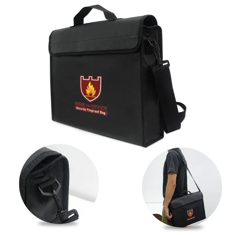 Security Box Fireproof Safe Box File Bag High Temperature Resistant Waterproof Explosion Fireproof Bag for Home and Money