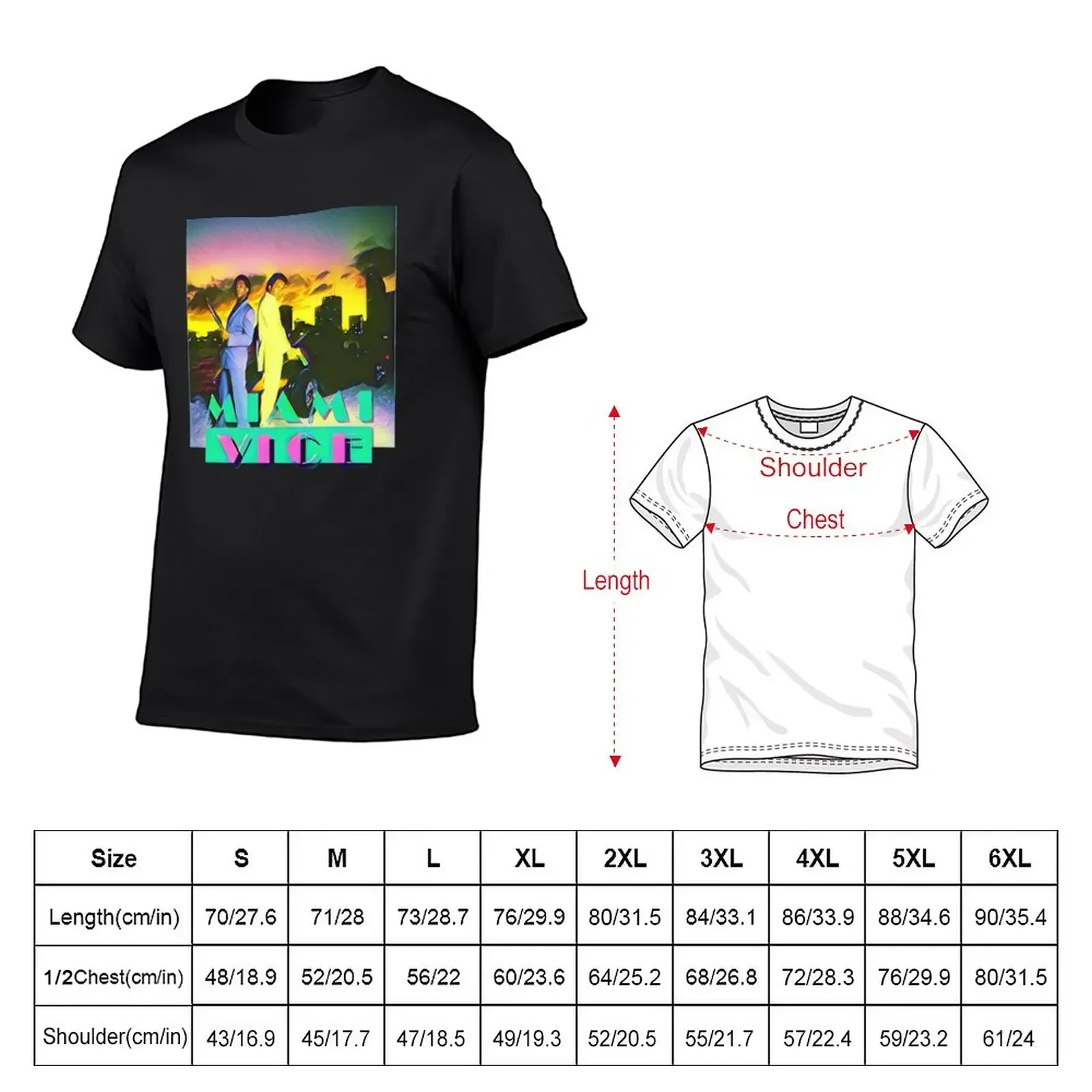 Miami vice graphic design T-Shirt hippie clothes plain vintage clothes oversized t shirts for men