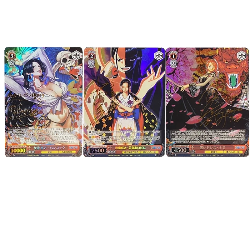 

3 шт./компл., цельная японская версия «сделай сам», самодельная игра WS, коллекционная карта Боа Хэнкок, мультяшная преломляющая флэш-карта, игрушка в подарок