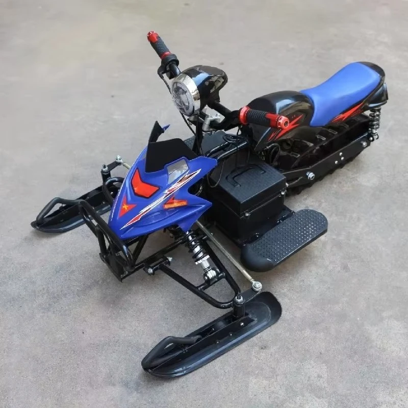 Hydraulic Disc Brake & 4 Shock Absorbers 40KM Range Battery for Adults & Kids 48V500W Electric Snowmobile