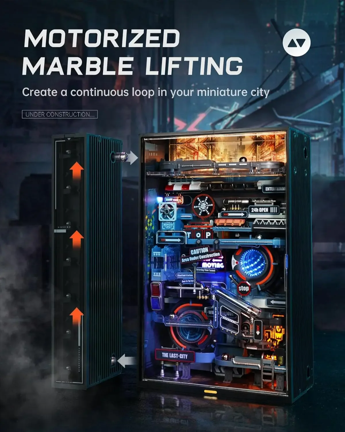 The Last City Parallel World Building Toy Set Futuristic Marble Run Automatic 3D Gaming Decoration for Men Women