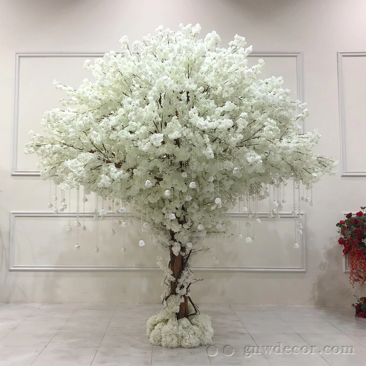 

GNW On-Demand Customization Environmentally Friendly Orchid Factory Handmade Artificial Garden Decoration Cherry Blossom Tree