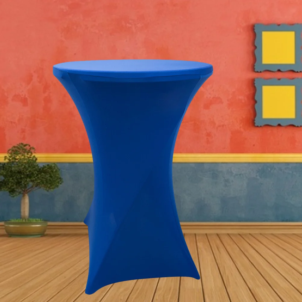 

Round Cover 80X110Cm Spandex Stretch Thick Opaque Four-Way Elastic Fitted Tablecloth For Outdoor Banquet Wedding Dessert