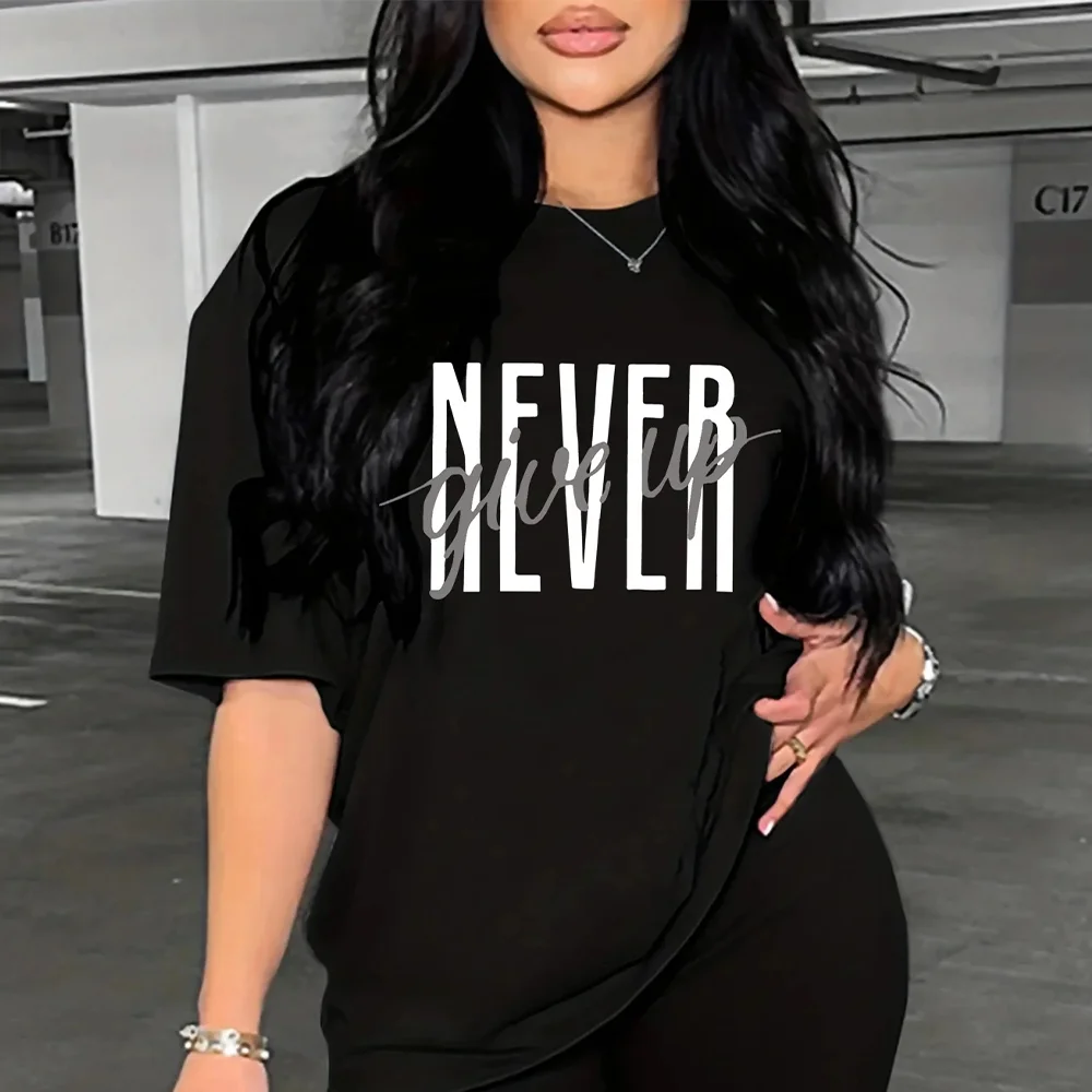 

Summer Women's Casual Loose Short Sleeved T-Shirt Fashion Hip Hop Harajuku Tshirts Ladies Oversized O-Neck TShirt Streetwear Tee