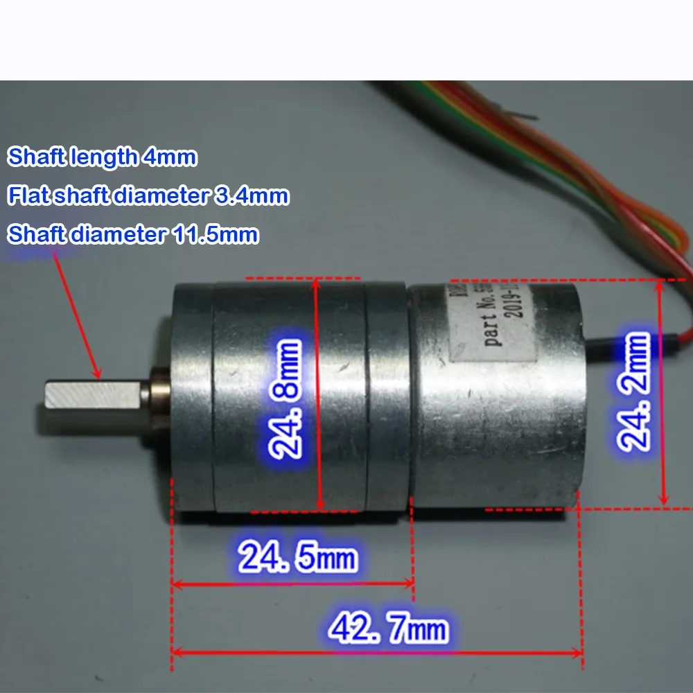 Mini 25GA310 Gear Motor DC 5V-12V 40RPM Slow SpeedFull Metal Gearbox Electric Motor Reduction Ratio 141:1 Large Torque  Robot