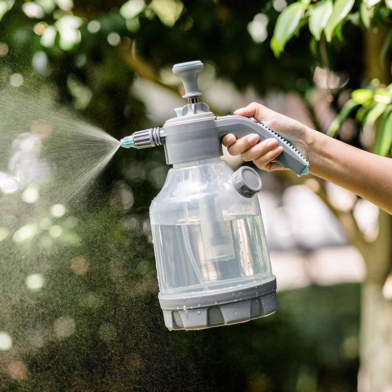 3L large capacity pressure sprayer with measuring cup, transparent gardening tool sprayer, household garden green plant watering