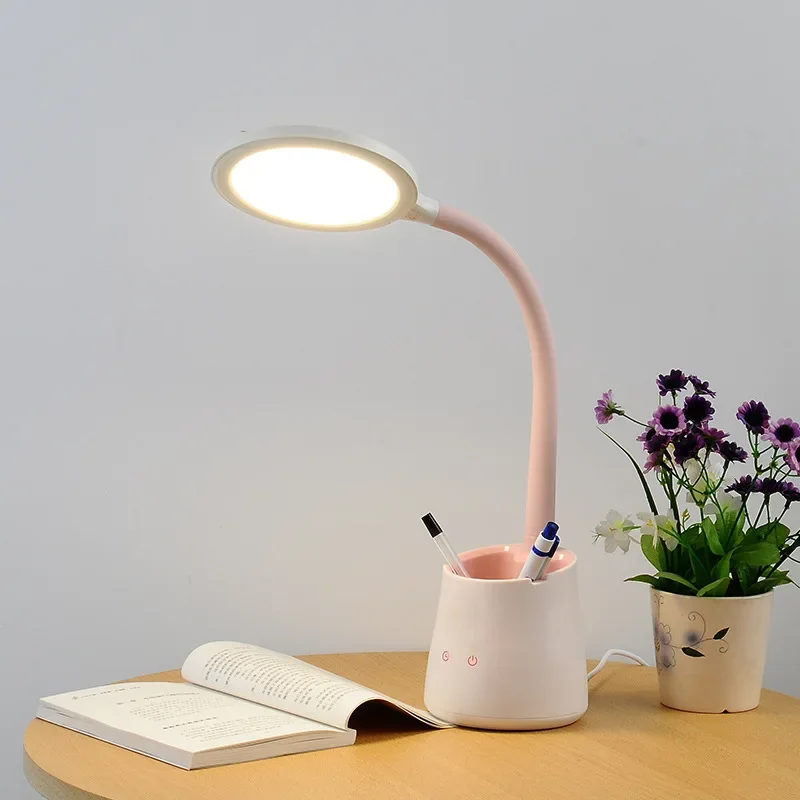 Full Spectrum LED Eye Protection Desk Lamp With Pen Holder For Learning Desk Lamp Holder For Reading Night Light