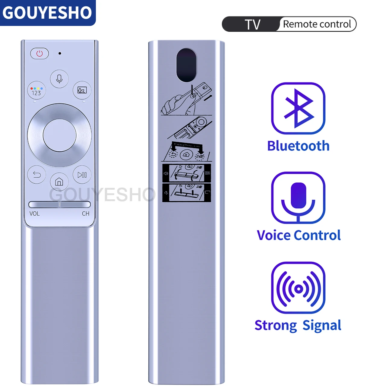 BN59-01300F BN59-01300J Voice Remote Control Compatible with Samsung BN59-01300H BN59-01300G BN59-01300L Smart QLED Series TV