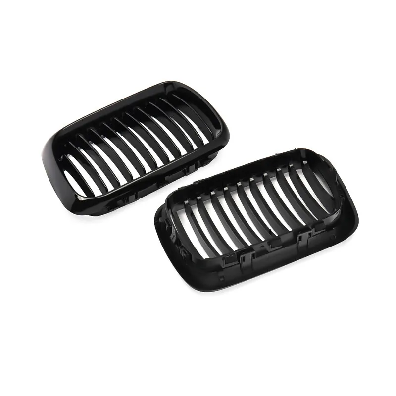 For BMW E36 Front Kidney Hood Grill Grille 3 Series 318i 320i 323i 325i LCI 1996 1997 1998 1999 Pair Glossy Black Racing Grills