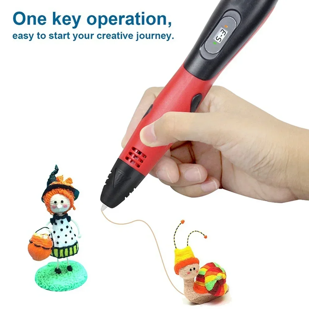 3D Pen For Children 3D Drawing Printing Pencil With LCD Screen With PLA Filament Toys For Kids Christmas Birthday Gift Original