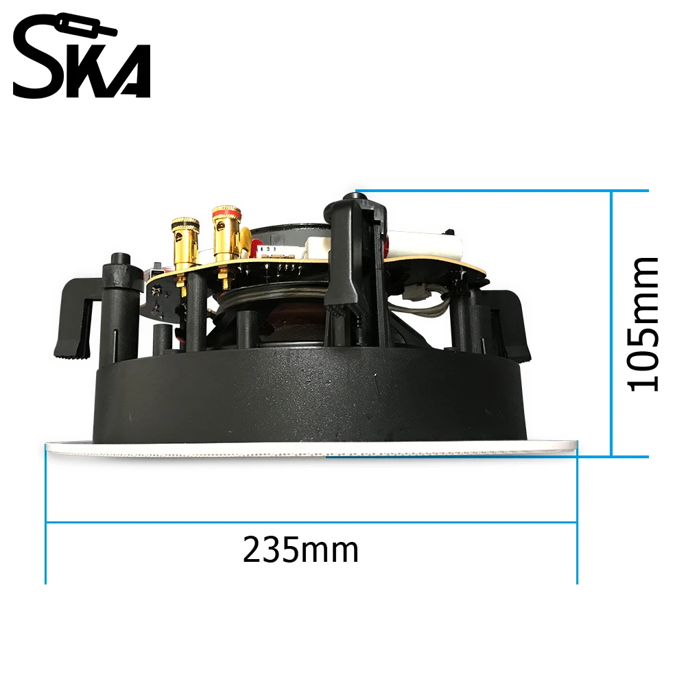 Home Passive Ceiling Speaker 6.5 Inches 30W Frameless Coaxial Audio Speakers Background Music System for Hotel Shop Living Room