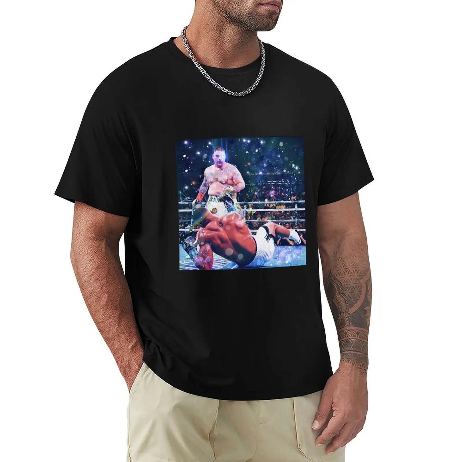 Camiseta Andy Ruiz Jr Vs Anthony Joshua Knockout, talla grande, camiseta informal básica