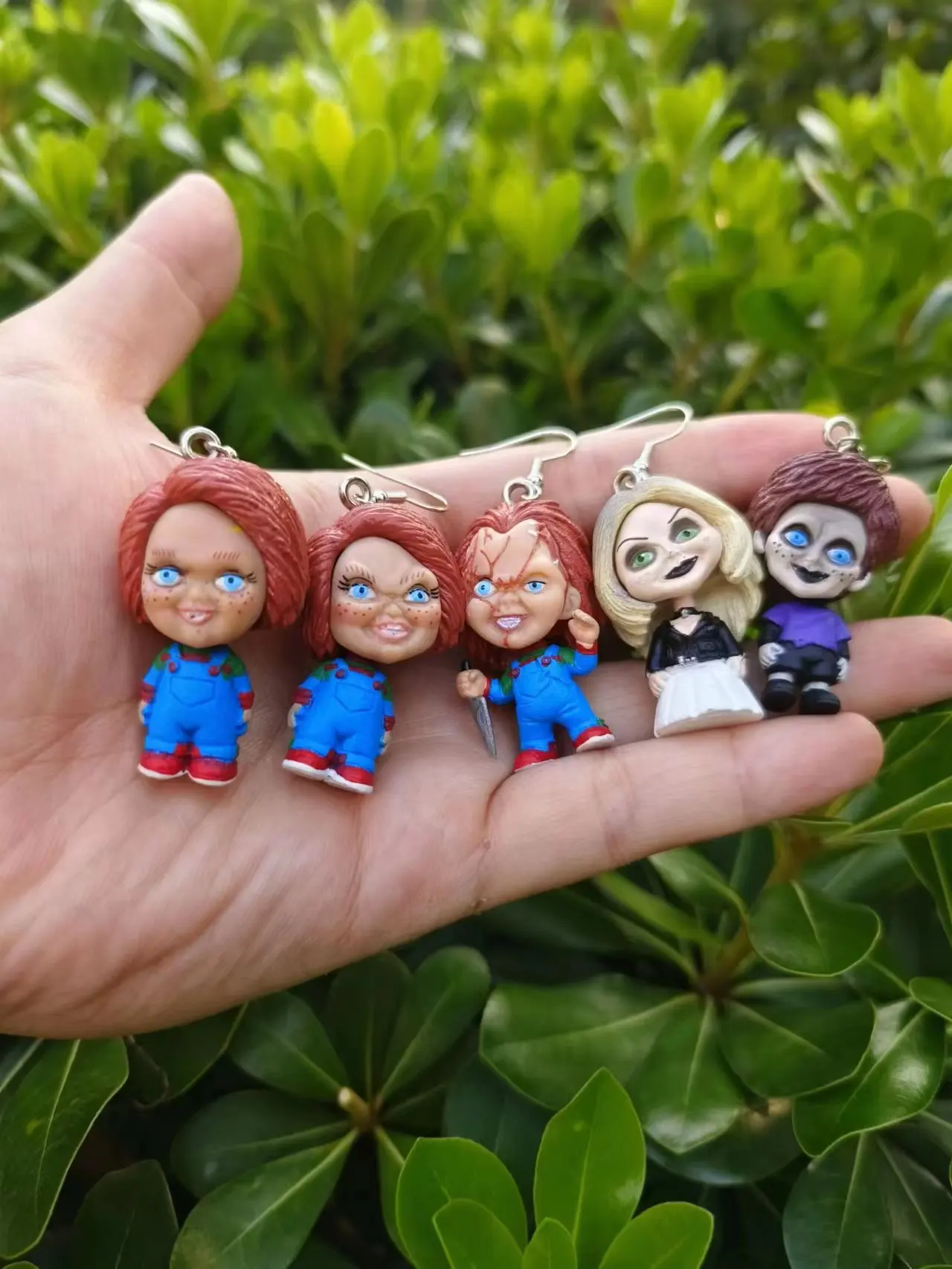 Chucky Earrings, Bride of Chucky, Seed of Chucky, Child’s Play, Statement Earrings  a set of five toy earrings