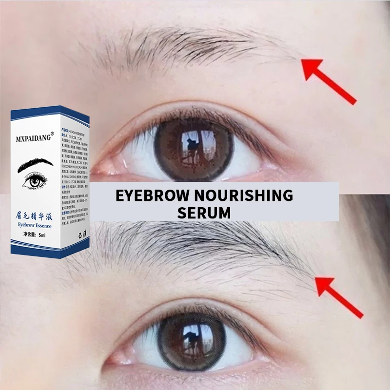 Suero para el crecimiento de cejas, producto anticaída para el crecimiento del cabello de pestañas, previene la calvicie, alargamiento más grueso, maquillaje de cejas