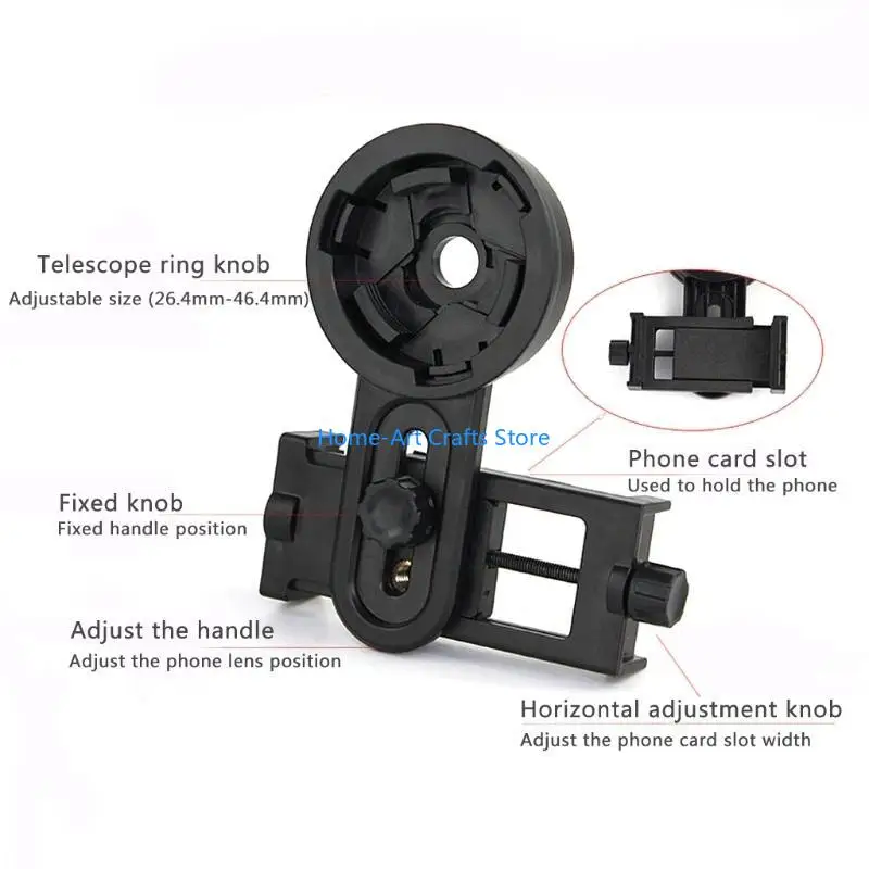 Y3NA Universal Phone Adapter Holder Mount Bracket Binocular Monocular Clip