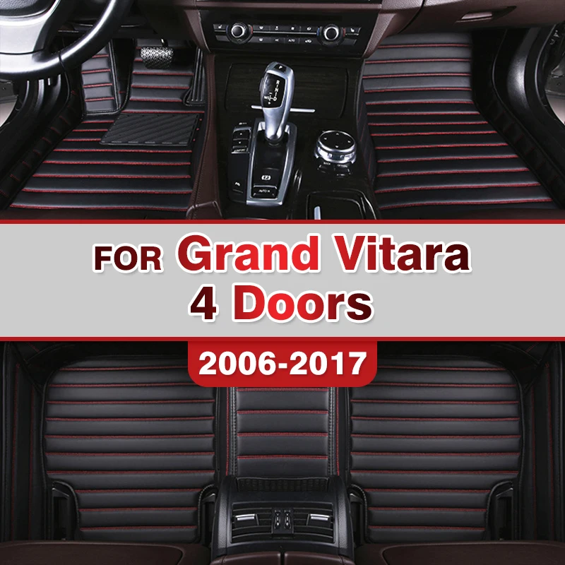 

Car floor mats for Suzuki Grand Vitara (Four doors) 2006-2009 2010 2011 2012 2013 2014 2015 2016 2017 auto foot Pads automobile