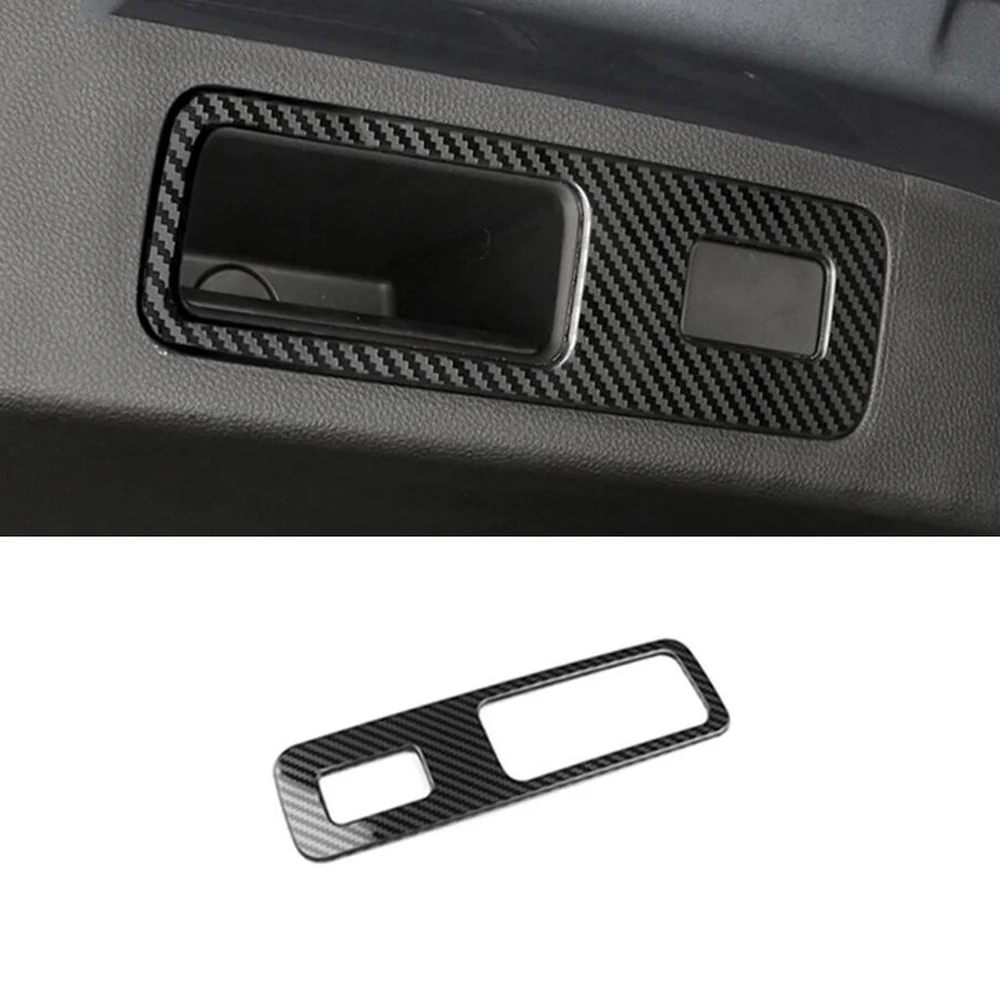 Stainless Carbon Accessories For Geely Okavango Urban Plus 2020-2023 Car Rear Trunk Switch Button Frame Sticker Cover Protect