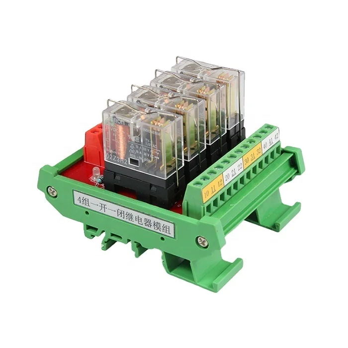 

DC 12 В, 24 В, 4 канала, 1НО, 1НЗ, самозащита от помех, ПЛК, коммутационная плата, релейные модули