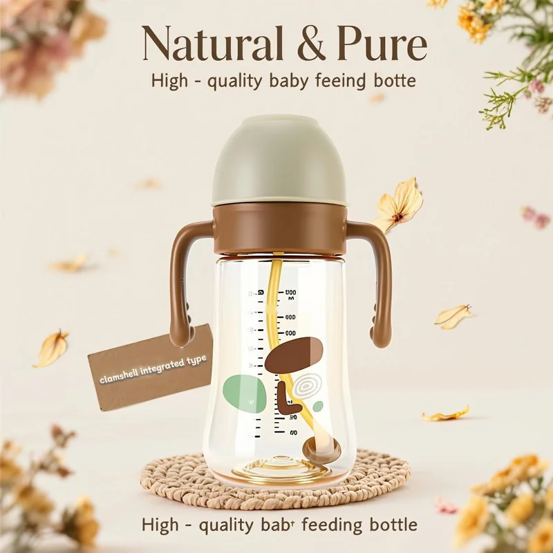 

300ml Baby Bottle with Handle - Easy-to-Grip Feeding Bottle, Perfect as a Christmas Gift, Ideal for Water and Formula