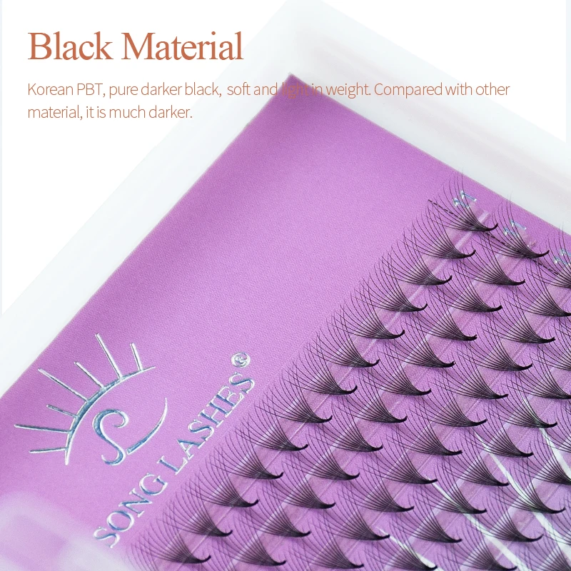 SONG LASHES Premade Fasn Pointy Base 3D 4D 5D 6D 7D 8D Eyelash Extension 0.7 0.1 Thickness Volume Fans