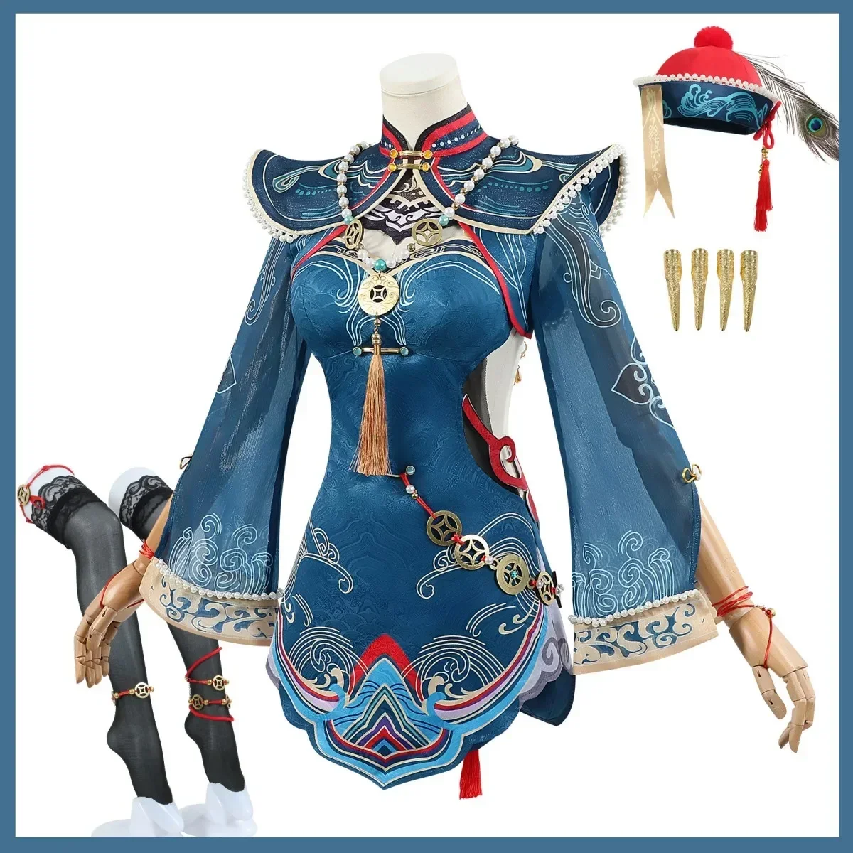 Juego Naraka: disfraz de Bladepoint Tessa, disfraz de Cosplay con entintado para caminar, vestido de pequeño zombi, chal, sombrero, uniforme para mujer, traje de juego de rol de Halloween