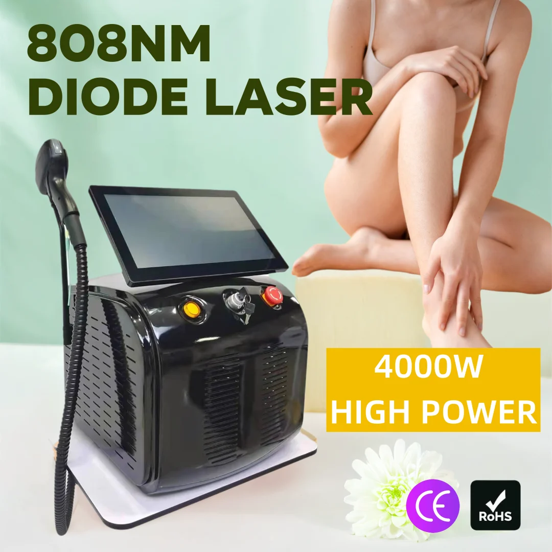 

‌ 2025 Профессиональный 4000 Вт сопрано лед титановый диодный лазер 755 808 940 1064 нм портативный аппарат для удаления волос салон для домашнего использования ‌