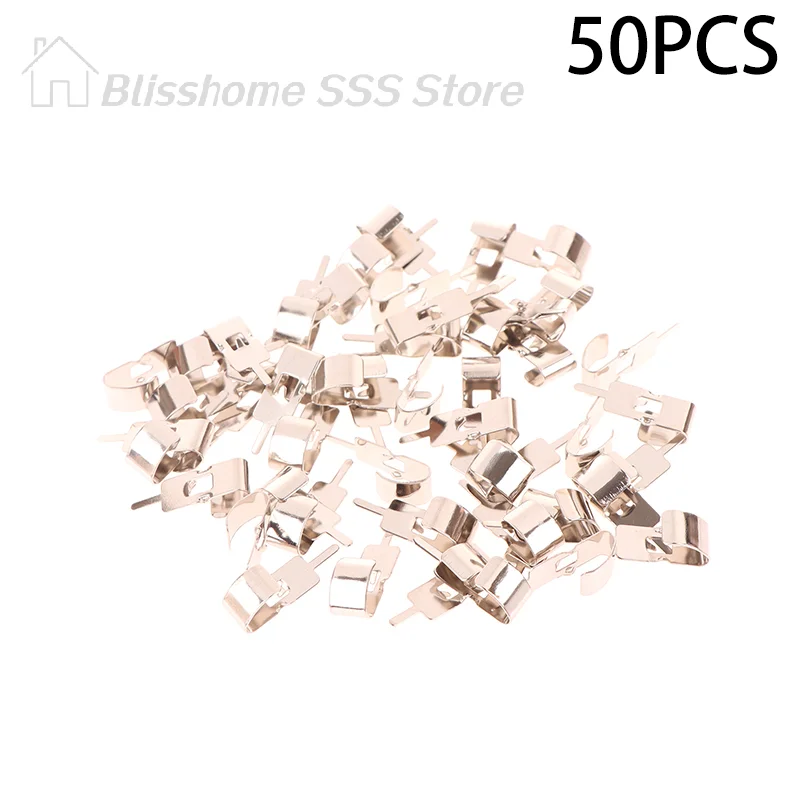 【S】Premium 50PCS Spring Steel 18650 Battery Clip 18650 Battery Holder Battery Contact Battery Insert For Daily Use Pack