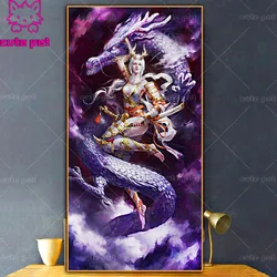 DIY Diamond Painting Dragon and goddess Art Picture Diamond Embroidery Rhinestone Square Round Full Drill Diamond Mosaic large