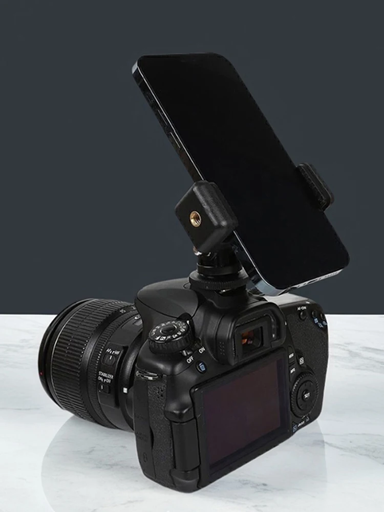 Adaptador de montagem de tripé para celular, câmera, sapata, suporte móvel, rotação de 360 graus