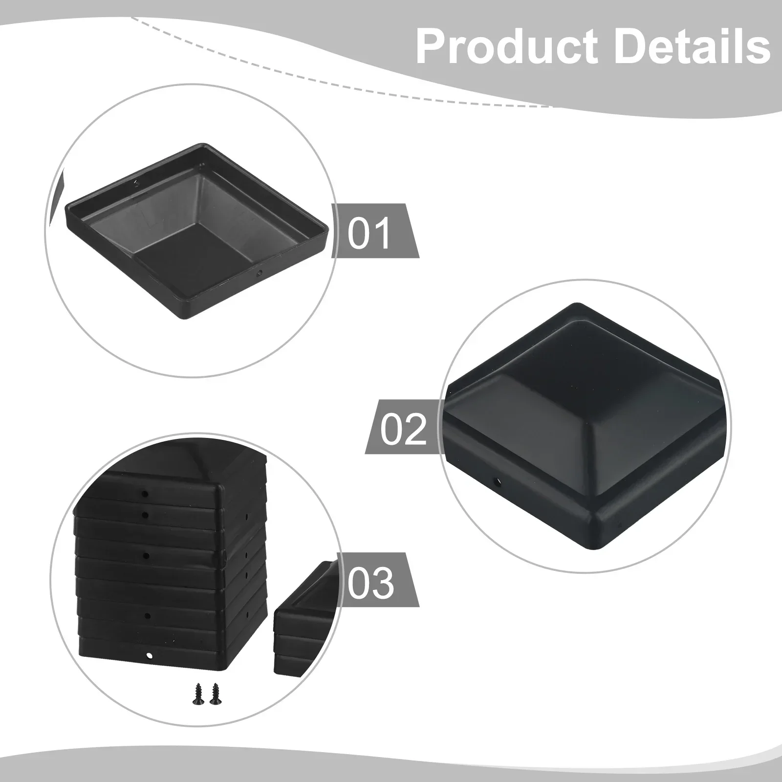 

Easy Installation Plastic Deck Waterproof Pole Waterproof Pole Wood Fence Post Cover PP Plastic Plastic Deck Plastic Deck
