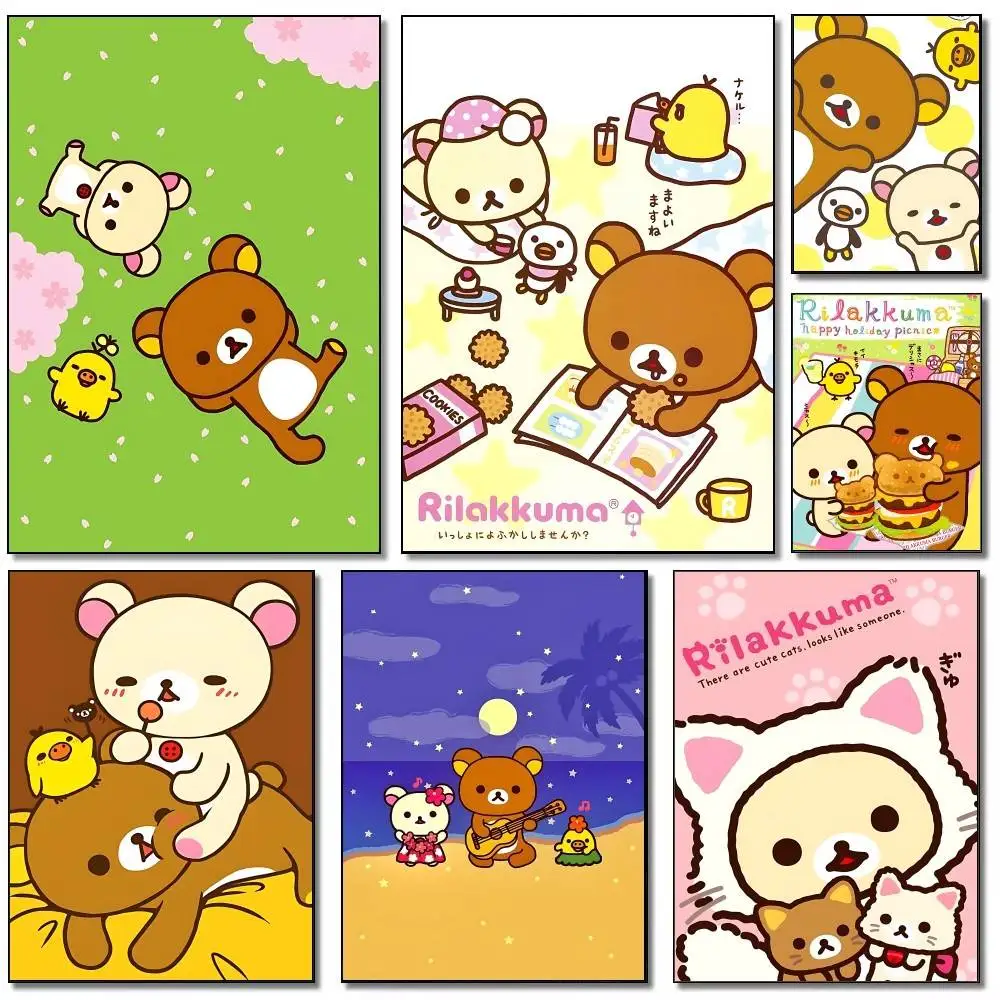 R-Rilak-kuma Poster, Bild, Leinwandgemälde, Wandkunst, Heimdekoration, Druck für Wohnzimmerdekoration