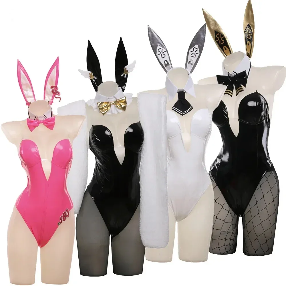 

NIKKE Goddess of Victory Branna Norval Ruffy Luxury Viper Bunny Girl Cosplay Costume PU Sexy Jumpsuit