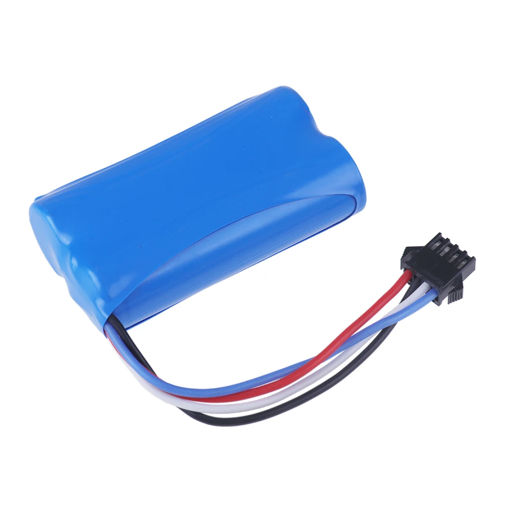 Baterai Li-ion 18650 7.4V 3500mAh, dengan colokan SM4P dan pengisi daya USB untuk Udi007 Udi001 UDI002 UDI902 HJ806 960 961 962 perahu mobil RC