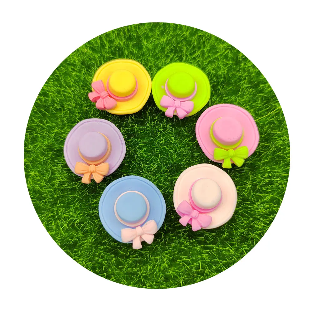 

Mixed Resin Bowknot Hat Decoration Crafts Flatback Cabochon Kawaii Embellishments For Scrapbooking Cute Diy Accessories