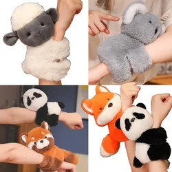 Creative Stuffed Animals Raccoon Fox Husky Cat Monkey Papa Circle Toy Wrapped Around Arm Doll Toys For Kids Birthday Gift