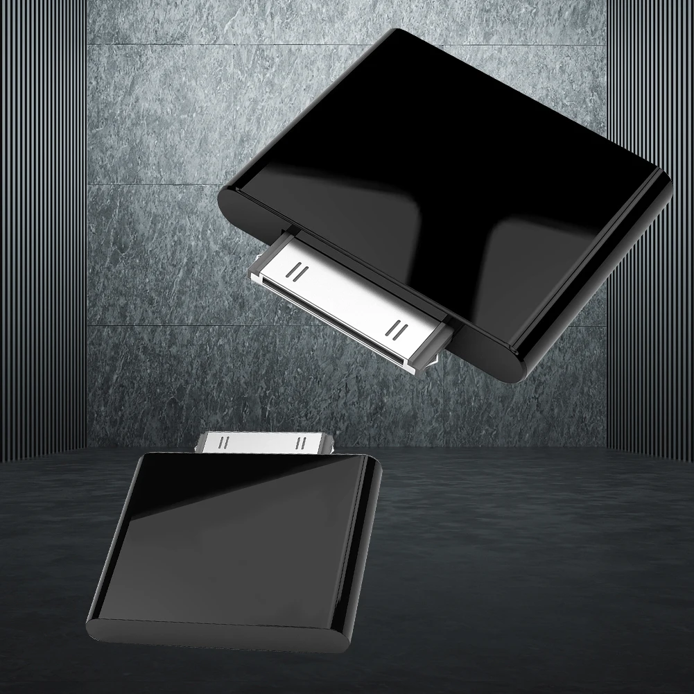 30pin Bluetooth-compatible Transmitter Black/White Wireless Bluetooth-compatible Professional Receiver Adapter for Ipod