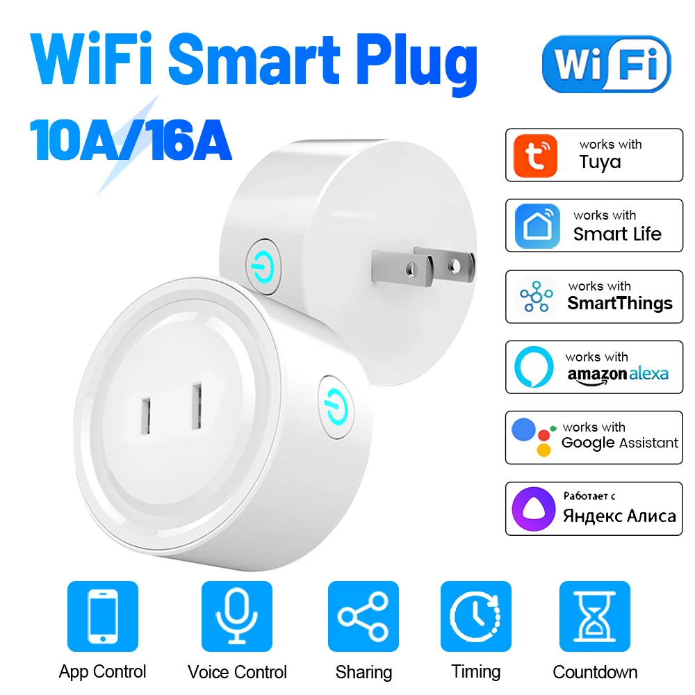 Tuya Zigbee Smart Plug 10A 16A Japan Plug Work with Alexa Google Assistant with Energy Monitor Timer Countdown App Control Group