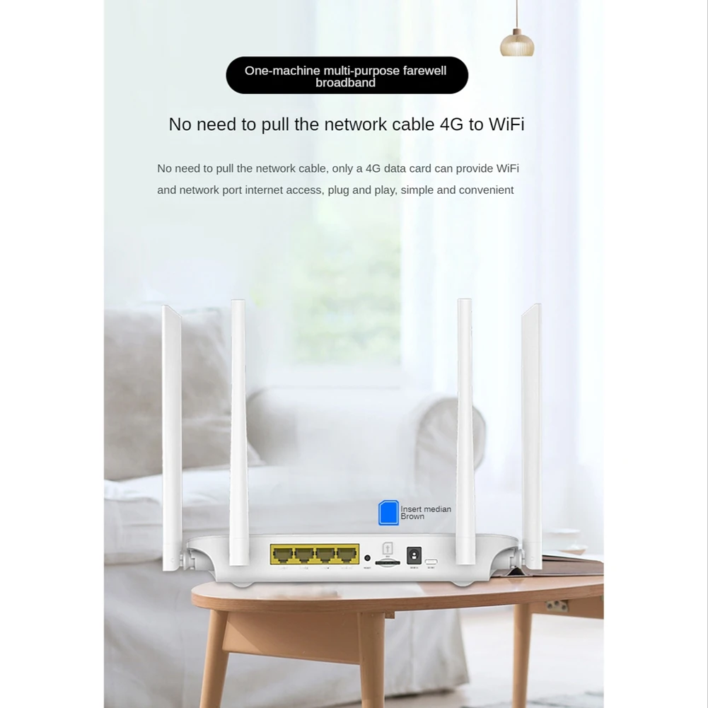 BNVN-LC117 4G CPE 4G Wifi Router Replacement SIM Card Hotspot CAT4 32 Users RJ45 WAN LAN Wireless Modem LTE Router EU Plug (LC11