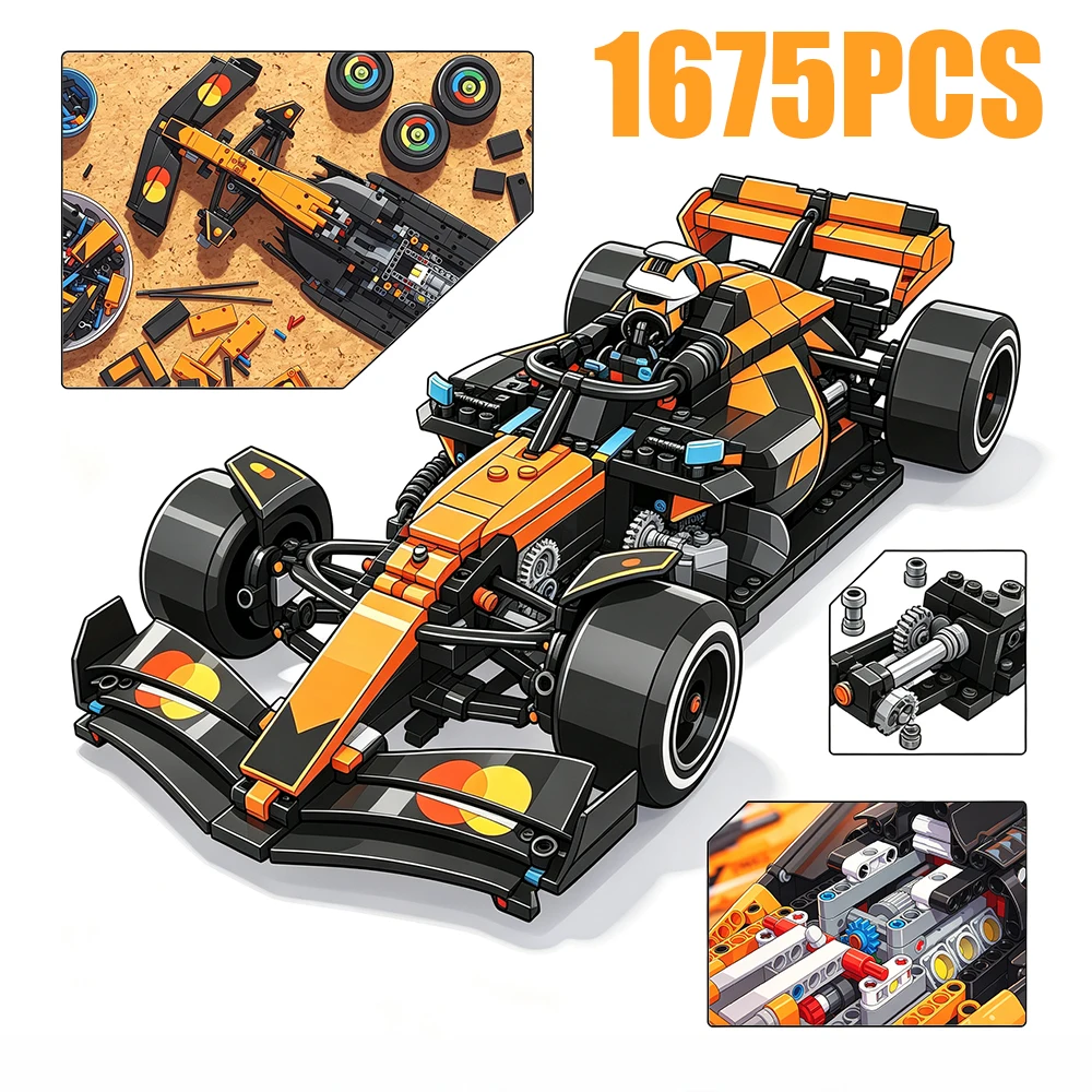 2026 Race Car Car Series 1675pcs New Speed Champions Team Supercar Assembly Car kit Model Toy Birthday Holiday Gifts