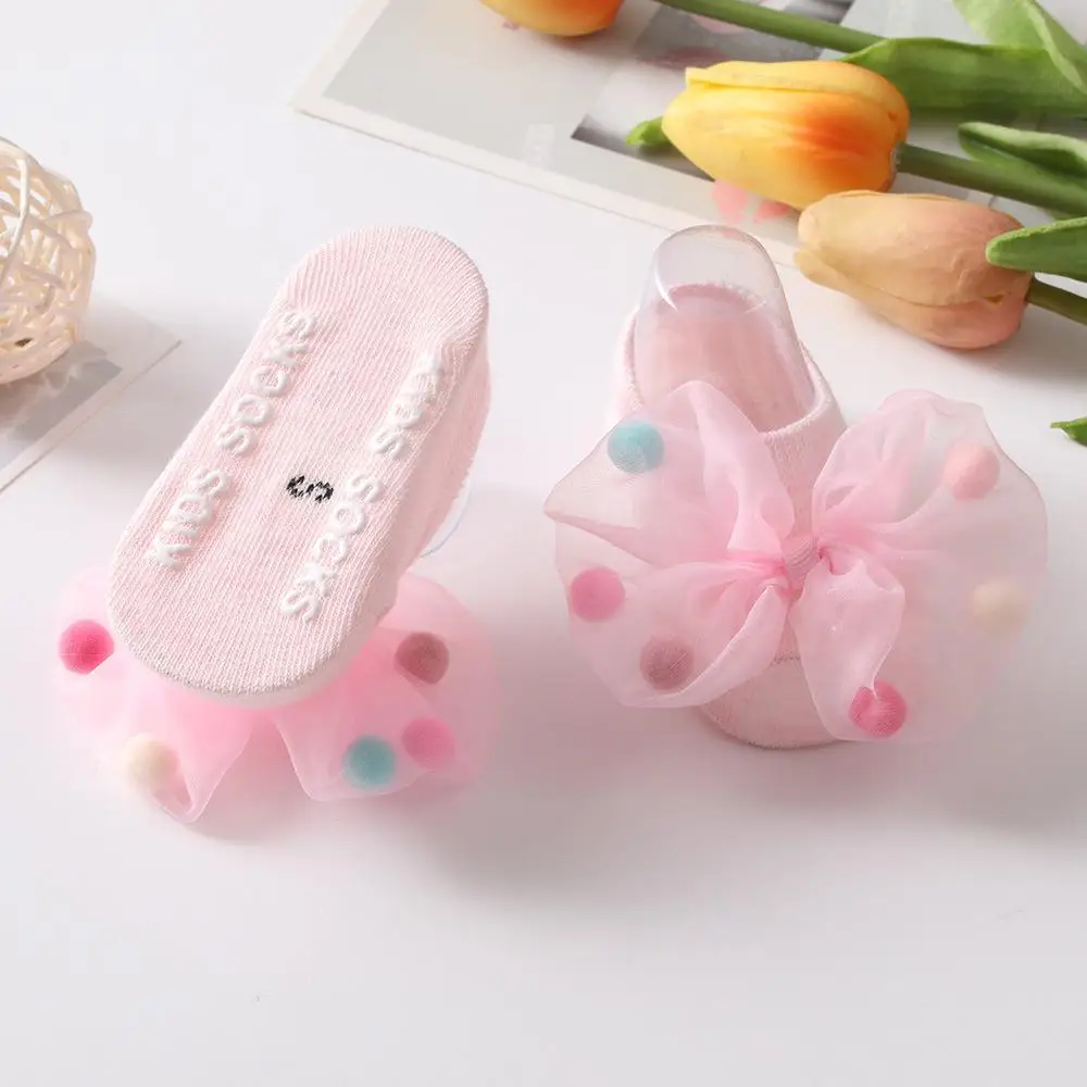 Bowknot Children's Socks Comfortable Cotton Material Newborn Baby Socks Non-slip Design Comfortable Baby Ankle Socks Cute Safe