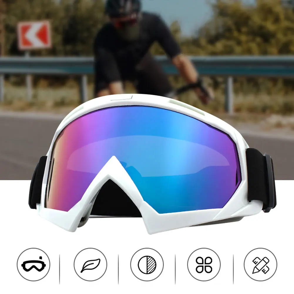 Óculos de sol para motocicleta, à prova de vento, snowboard, anti-neblina, ciclismo, proteção uv para inverno, esportes ao ar livre